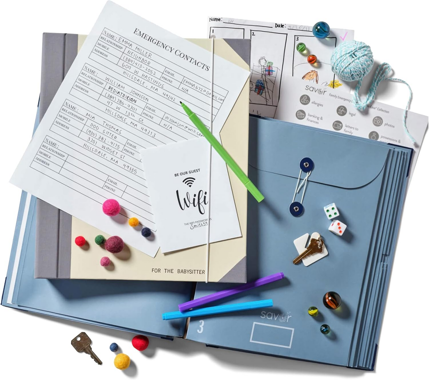 2025 Edition The Folio™ Document Organizer | Custom Dyed Cloth-Bound Expanding File for Important Papers, Passports, Birth Certificates & More | Ideal for Home Organization & Graduation Gift