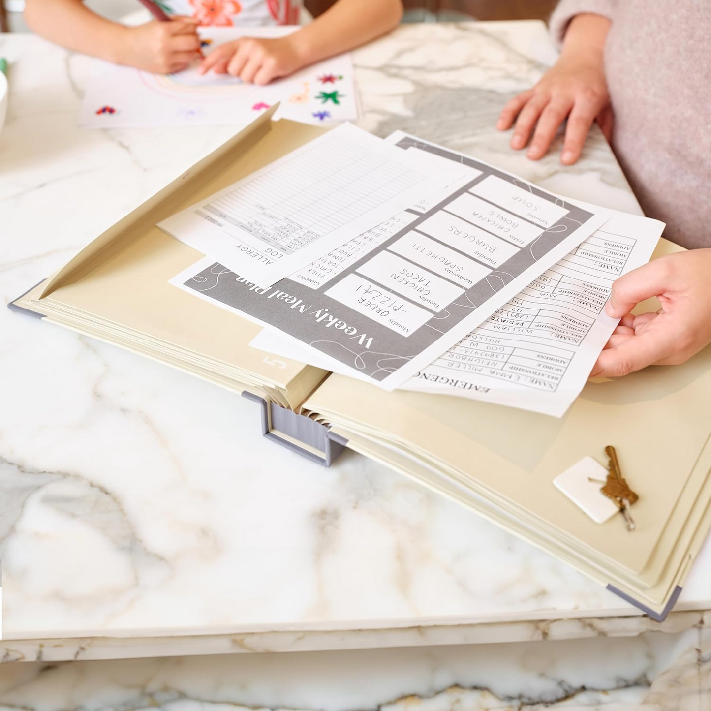 2025 Edition The Folio™ Document Organizer | Custom Dyed Cloth-Bound Expanding File for Important Papers, Passports, Birth Certificates & More | Ideal for Home Organization & Graduation Gift